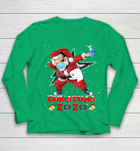 Dallas Stars Funny Santa Claus Dabbing Christmas 2020 NHL Youth Long Sleeve 4
