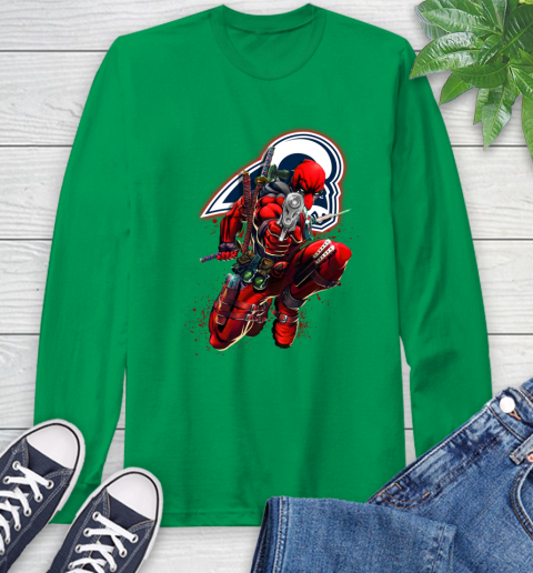 NFL Deadpool Marvel Comics Sports Football Los Angeles Rams Long Sleeve T-Shirt 7