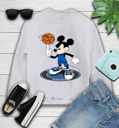 NBA Basketball Orlando Magic Cheerful Mickey Disney Shirt Youth Sweatshirt 4