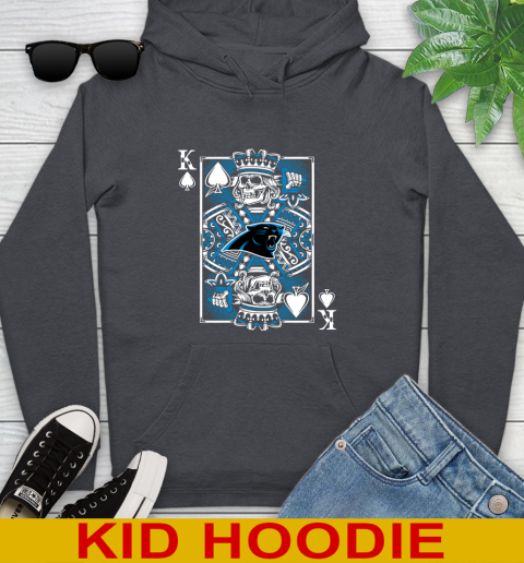 Carolina Panthers NFL Football The King Of Spades Death Cards Shirt Youth Hoodie 9