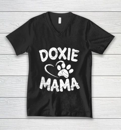 Dog Mom Shirt Doxie Mama T Shirt Dog Mom Dachshund Weiner Owner Gifts V-Neck T-Shirt