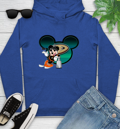 NHL Anaheim Ducks Stanley Cup Mickey Mouse Disney Hockey T Shirt Youth Hoodie 9