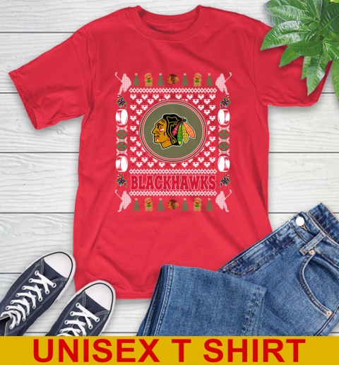 Chicago Blackhawks Merry Christmas NHL Hockey Loyal Fan T-Shirt 12
