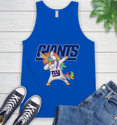 New York Giants NFL Football Funny Unicorn Dabbing Sports Tank Top 5