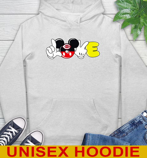 Cincinnati Reds MLB Baseball Love Mickey Disney Sports Hoodie