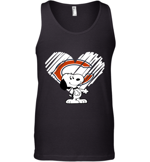 I Love Chicago Bears Snoopy In My Heart NFL Tank Top