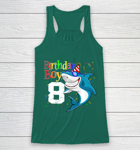 Kids 8th Birthday Boy Shark Shirts 8 Jaw Some Four Tees Boys 8 Years Old Racerback Tank 5
