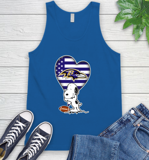Baltimore Ravens NFL Football The Peanuts Movie Adorable Snoopy Tank Top 5