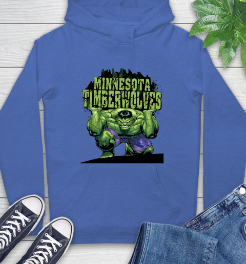 Minnesota Timberwolves NBA Basketball Incredible Hulk Marvel Avengers Sports Hoodie 9