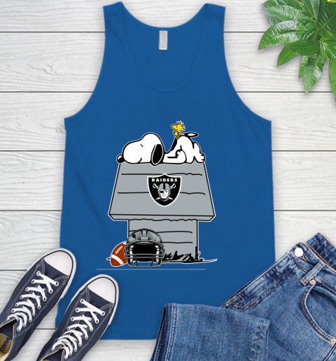 Oakland Raiders NFL Football Snoopy Woodstock The Peanuts Movie Tank Top 5