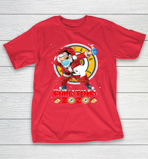 Indiana Pacers Funny Santa Claus Dabbing Christmas 2020 NBA T-Shirt 9