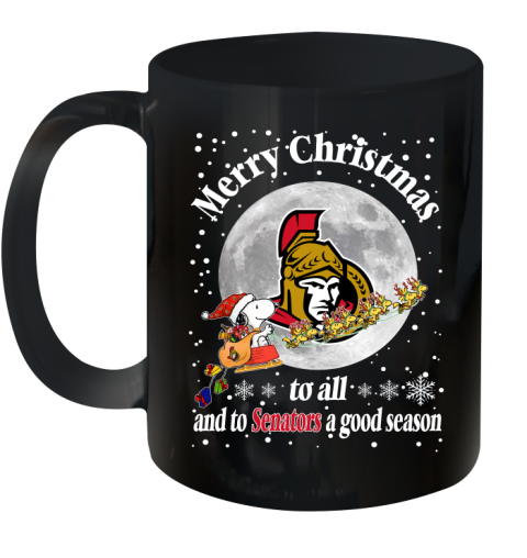 Ottawa Senators Merry Christmas To All And To Senators A Good Season NHL Hockey Sports Ceramic Mug 11oz