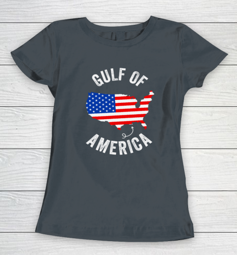 Gulf of USA America Funny Gulf of Mexico USA Flag Map July 4th Women's T-Shirt 3