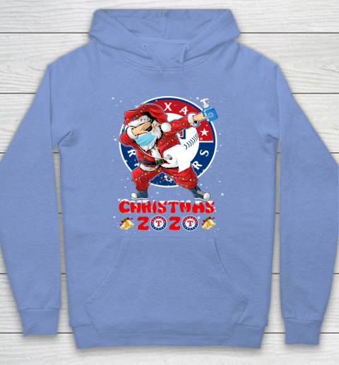 Texas Rangers Funny Santa Claus Dabbing Christmas 2020 MLB Hoodie 8