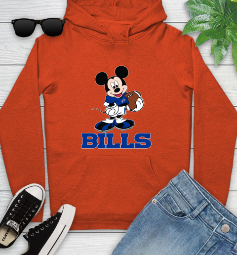 NFL Football Buffalo Bills Cheerful Mickey Mouse Shirt Youth Hoodie 5