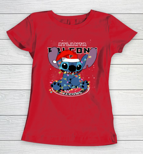 Atlanta Falcons NFL Football noel stitch Christmas Women's T-Shirt 7