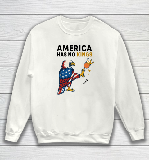 America Has No Kings Eagle Kick Orange Anti Trump Sweatshirt