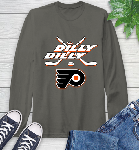 NHL Philadelphia Flyers Dilly Dilly Hockey Sports Long Sleeve T-Shirt 8