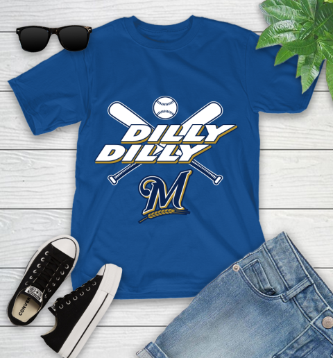 MLB Milwaukee Brewers Dilly Dilly Baseball Sports Youth T-Shirt 9
