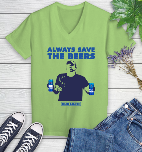 Always Save The Bees Beers Bud Light Jeff Adams Beers Over Baseball Women's V-Neck T-Shirt 6