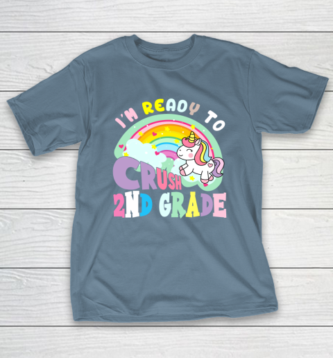 Back to school shirt ready to crush 2nd grade unicorn T-Shirt 6