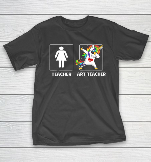Art Teacher Unicorn Dabbing Funny T Shirt Gifts Dab Dabs T-Shirt