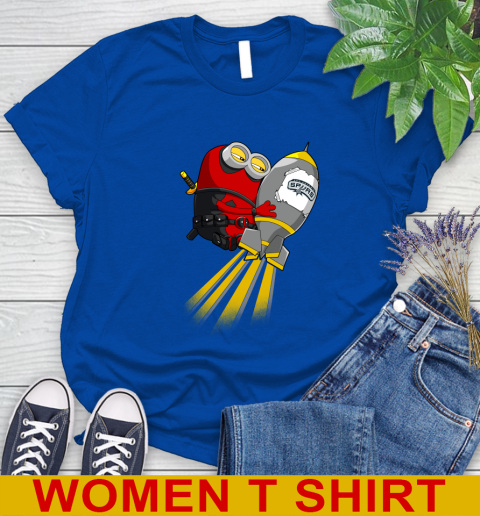 NBA Basketball San Antonio Spurs Deadpool Minion Marvel Shirt Women's T-Shirt 10