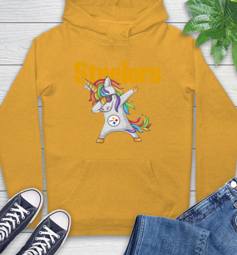 Pittsburgh Steelers NFL Football Funny Unicorn Dabbing Sports Hoodie 3