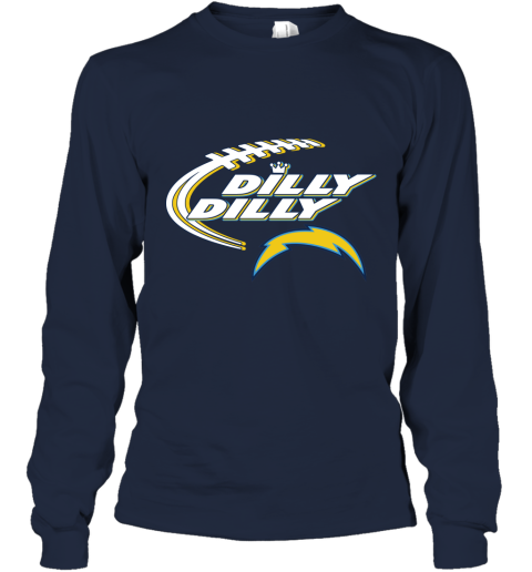 NFL Los Angeles Chargers Dilly Dilly Football Sports 6nN7k388RU7 long sleeve tee 14 95 151514 front navy