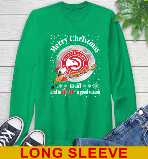 Atlanta Hawks Merry Christmas To All And To Hawks A Good Season NBA Basketball Sports Long Sleeve T-Shirt 8