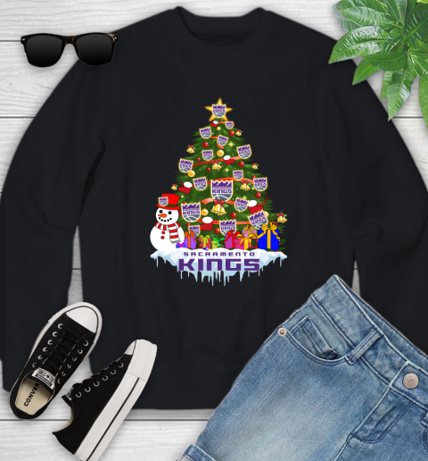 Sacramento Kings Merry Christmas NBA Basketball Sports Youth Sweatshirt 2