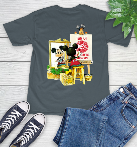 NBA Basketball Atlanta Hawks Mickey Drawing Shirt 7