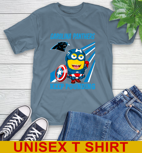 NFL Football Carolina Panthers Captain America Marvel Avengers Minion Shirt T-Shirt 8