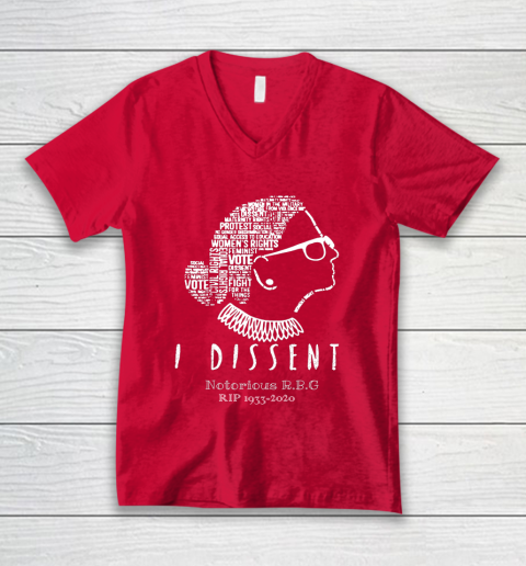 Notorious RBG 1833  2020 R.I.P Ruth Bader Ginsburg I Dissent V-Neck T-Shirt 6