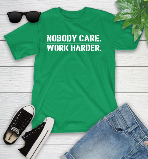 Lamar Jackson Nobody Cares Work Harder Youth T-Shirt 8