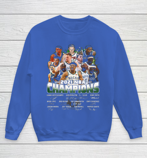 Milwaukee Bucks Championship shirt Milwaukee Basketball Bucks Finals 2021 Youth Sweatshirt 6