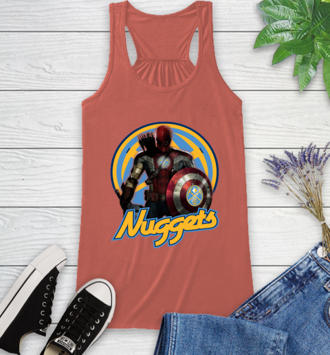 Denver Nuggets NBA Basketball Captain America Thor Spider Man Hawkeye Avengers Racerback Tank 4