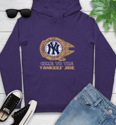 MLB Come To The New York Yankees Sox Side Star Wars Baseball Sports Youth Hoodie 5