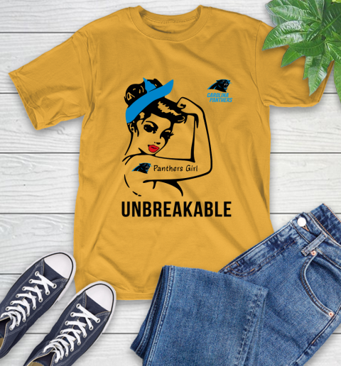 NFL Carolina Panthers Girl Unbreakable Football Sports T-Shirt 2