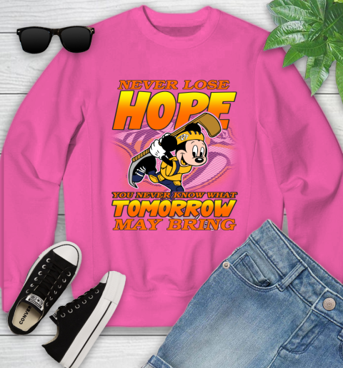Nashville Predators NHL Hockey ootball Mickey Disney Never Lose Hope Youth Sweatshirt 6