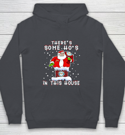 Los Angeles Chargers Christmas There Is Some Hos In This House Santa Stuck In The Chimney NFL Youth Hoodie 5