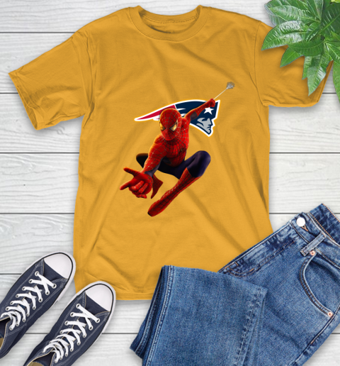 NFL Spider Man Avengers Endgame Football New England Patriots T-Shirt 3