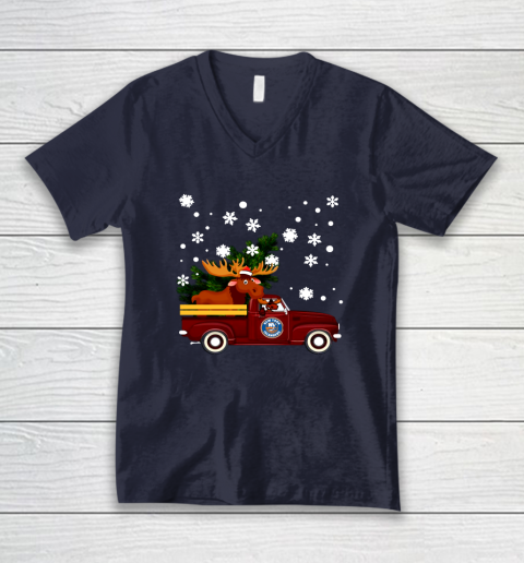 New York Islanders Bring Christmas Home NHL V-Neck T-Shirt 2
