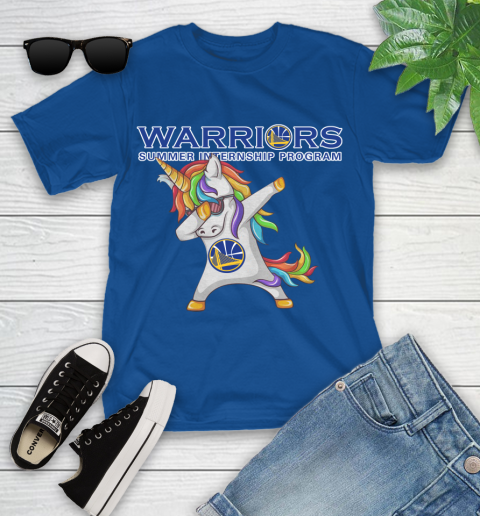 Golden State Warriors NBA Basketball Funny Unicorn Dabbing Sports Youth T-Shirt 9