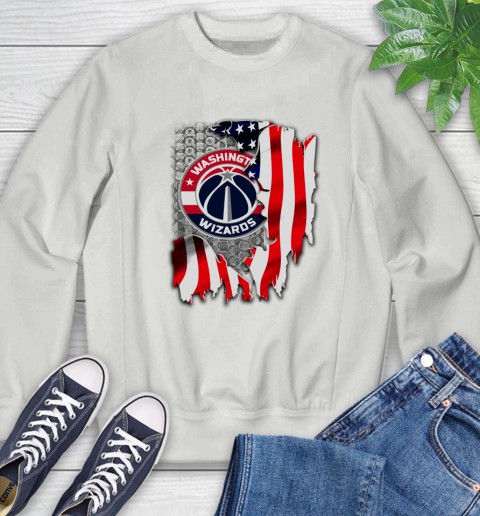 Washington Wizards NBA Basketball American Flag Sweatshirt 5
