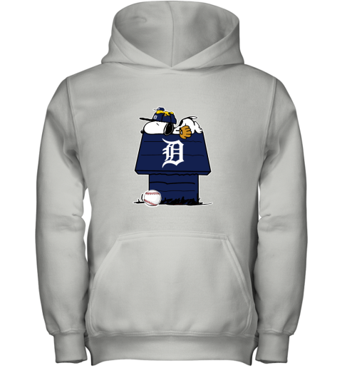 Detroit Tigers Snoopy And Woodstock Resting Together MLB Youth Hoodie