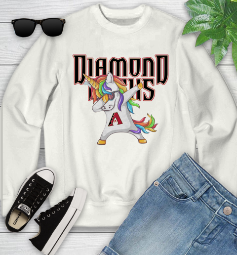 Arizona Diamondbacks MLB Baseball Funny Unicorn Dabbing Sports Youth Sweatshirt