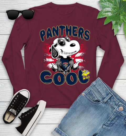 NHL Hockey Florida Panthers Cool Snoopy Shirt Youth Long Sleeve 5