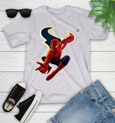 NFL Spider Man Avengers Endgame Football Houston Texans Youth T-Shirt 4