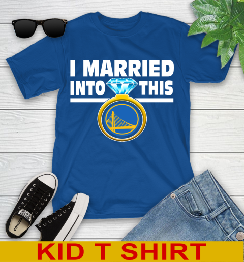 Golden State Warriors NBA Basketball I Married Into This My Team Sports Youth T-Shirt 10